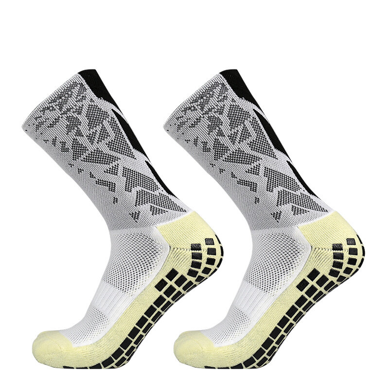 Calcetines de fútbol transpirables con tacón para hombre y mujer, medias deportivas antideslizantes con agarre de silicona, novedad de 2024