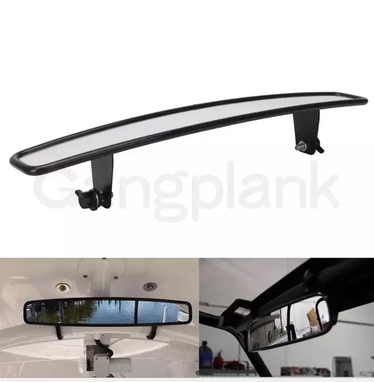 Espelho retrovisor ajustável para carro, lente grande angular interior, invertendo espelhos laterais para Polaris Kawasaki, UTV ATV