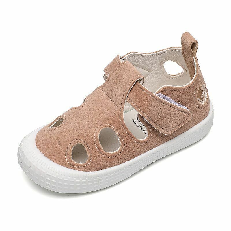 Sandal anak laki-laki perempuan musim panas Cut Out Sneakers bersirkulasi sepatu olahraga anak-anak ujung tertutup sepatu flat pantai untuk bayi balita