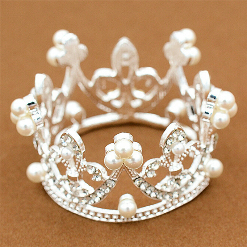 Wedding Bridal Crown Jewelry Pearl Queen Princess Crown Crystal Hair Accessory