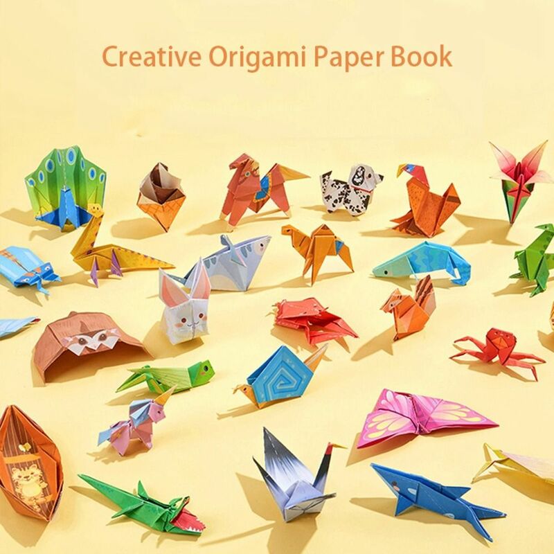 Kinder handgemachtes Handwerk Spielzeug Tier muster für Mädchen Origami Papier Buch Eltern-Kind-Interaktion DIY Bastel papier 3d Puzzle