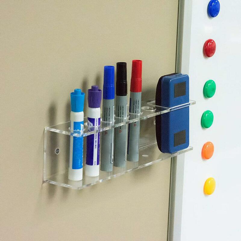 Marcador Pen Stand Rack e Prateleira para Whiteboard, Pen Storage Organizer com Parafusos De Montagem