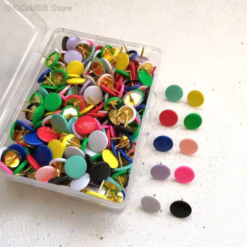 13 Kleuren 100 Stuks Home Office Kleurrijke Tekening Pinnen Punaise Punaise Kurk Boord Push Pin Foto Muur Kaart Markers