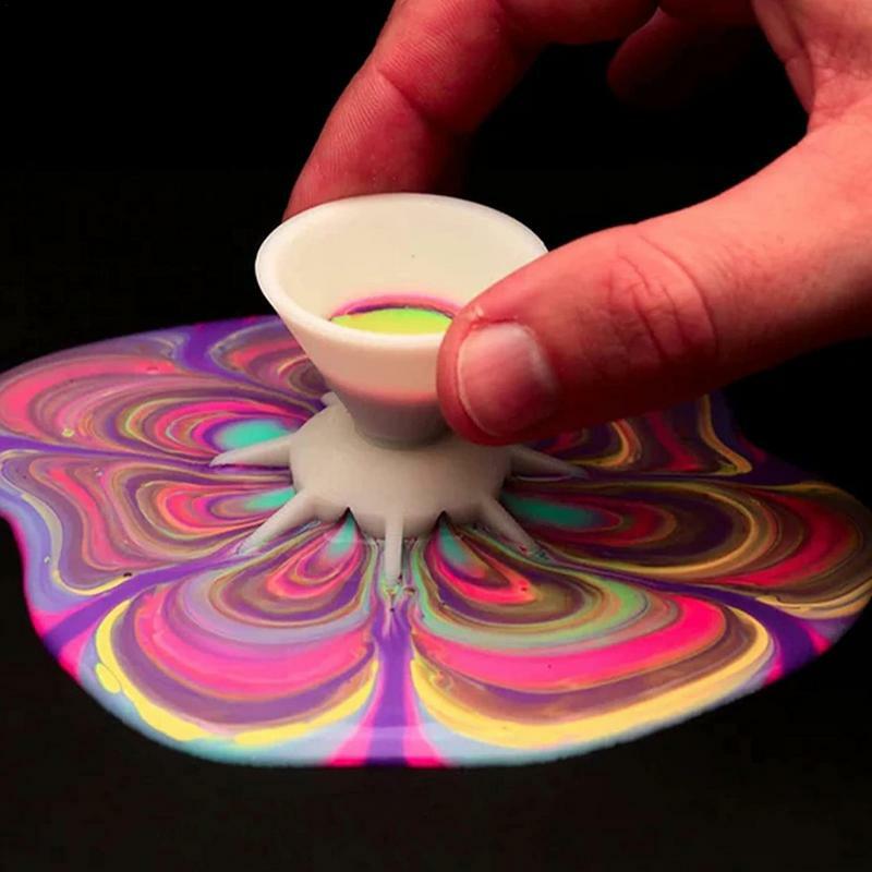 Nalewanie farby dzielony kubek wielokrotnego użytku do nalewania narzędzi do malowania sitko do tworzenia unikalnych wzorów ręcznie malowany obrazek narzędzi