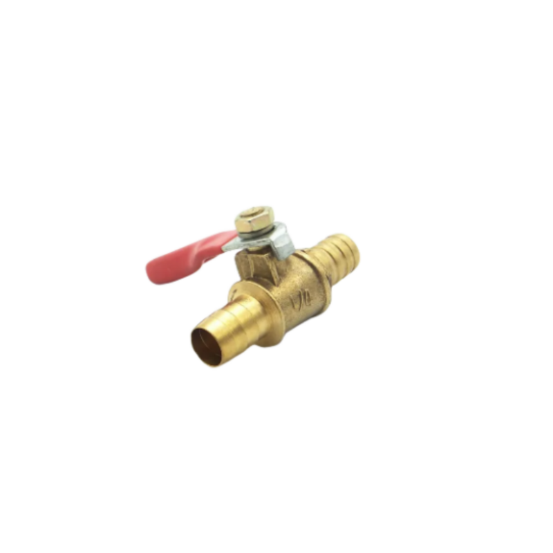 10mm Hose Barbed x 10mm Hose Barbed Two Way Brass Ball Valve For Oil Water Air