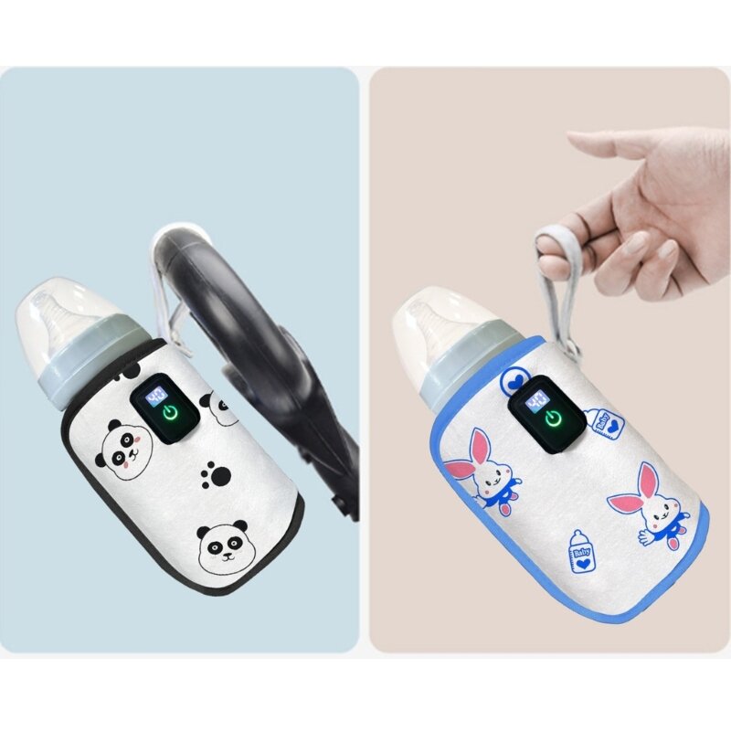 Aquecedor mamadeira para bebês, bolsa aquecedora leite e água para display digital externo