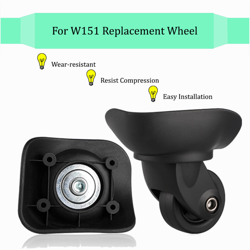 Suitable For W151 Black Trolley Luggage Accessories Universal Wheels Suitcase Strong Compression Casters Replacement
