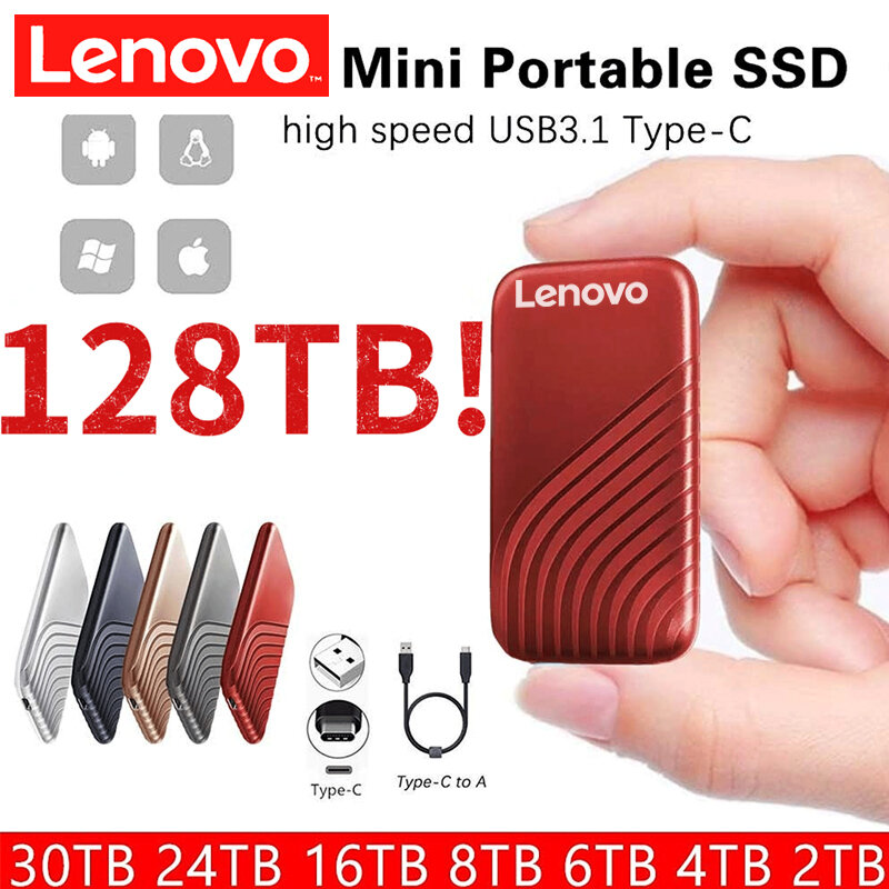 เลอโนโวต้นฉบับ SSD ฮาร์ดดิสก์2TB SSD 2.5นิ้ว500GB ฮาร์ดไดรฟ์ฮาร์ดดิสก์แบบพกพาอิเล็กทรอนิกส์สำหรับโน้ตบุ๊คโทรศัพท์มือถือ