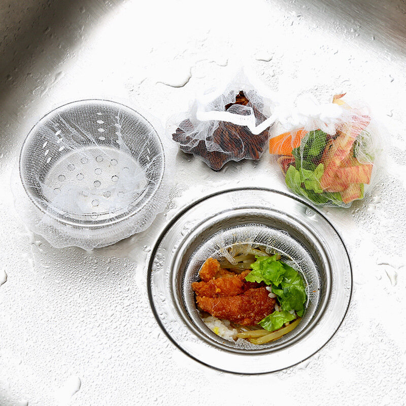 30/100pc lavello da cucina filtro sacchetto della spazzatura scarico piscina filtro Anti-intasamento scolapasta lavello scarico lavello filtro lavandino del bagno