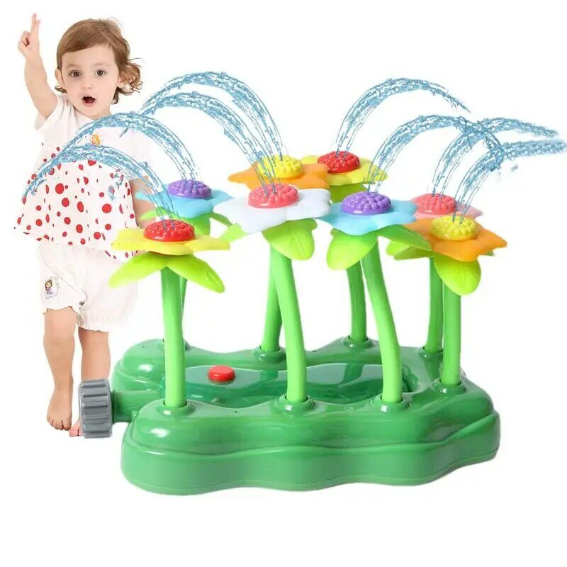 Rotatable Flower Shape WaterSprinklerBackyard Garden Water Toys Lawn Summer Yard Cartoon Splash Sprinkler Baby Bath Toy For Kids