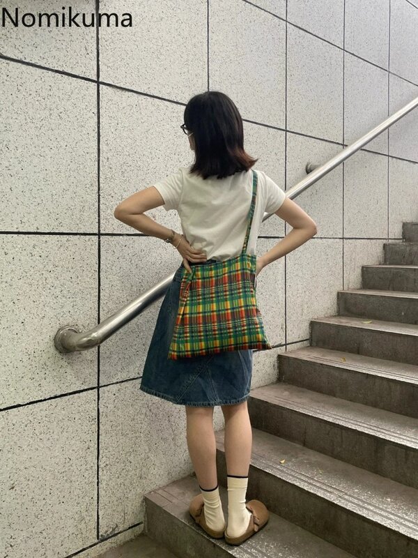 Vintage spódniczki dżinsowe damskie japońskie Jupe 2024 Faldas Mujer De Moda spódnica z wysokim stanem lato Saia Moda Streetwear spódnica Y2k