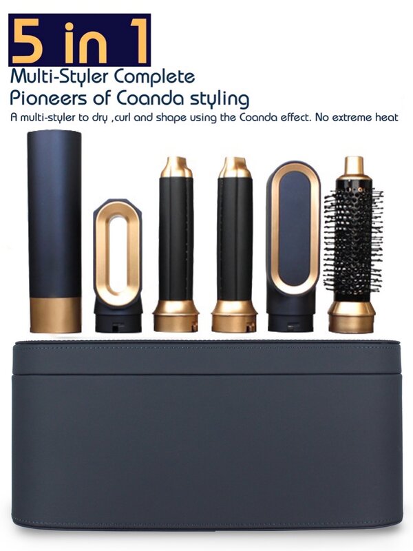 New Hair Dryer Multi Hair Styler 5 in1 Curling Iron Hair Straightener With Hair Brush Hairdryer For Hair Dryer Hair Multi Styler