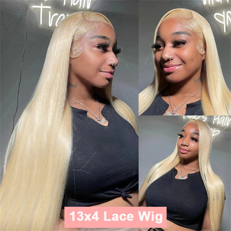 38 Inch 613 Hd Lace Frontal Wig  Blonde Lace Front Wig Human Hair 13x4 Honey Blond Straight Human Hair Colored Wigs For Women