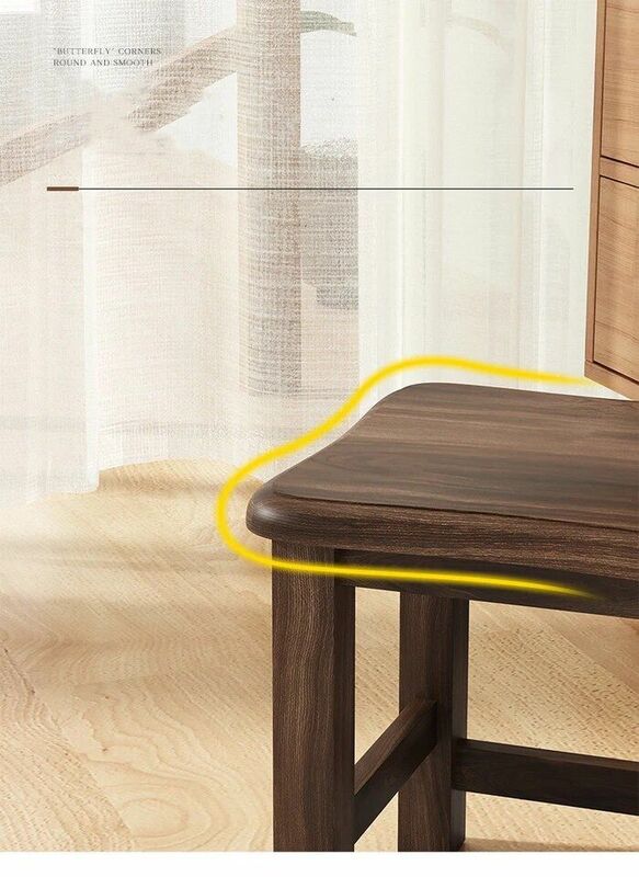 Небольшой Стул из массива дерева, классический низкий стул для гостиной, журнальный столик, квадратный стул для смены обуви