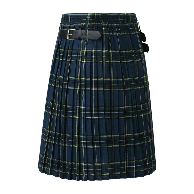 Falda corta tradicional para hombre, falda de tartán Highland, Kilt práctico