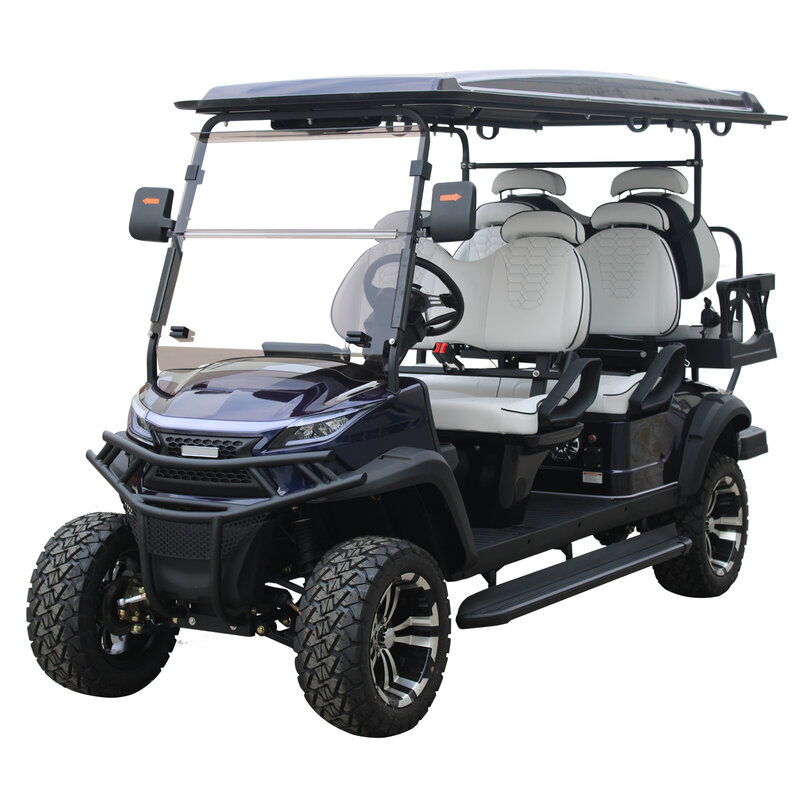 Carro de Golf eléctrico con batería de litio, carro de caza, carro de Golf de litio de 6 pasajeros, carro de Golf de calle Legal, venta al por mayor