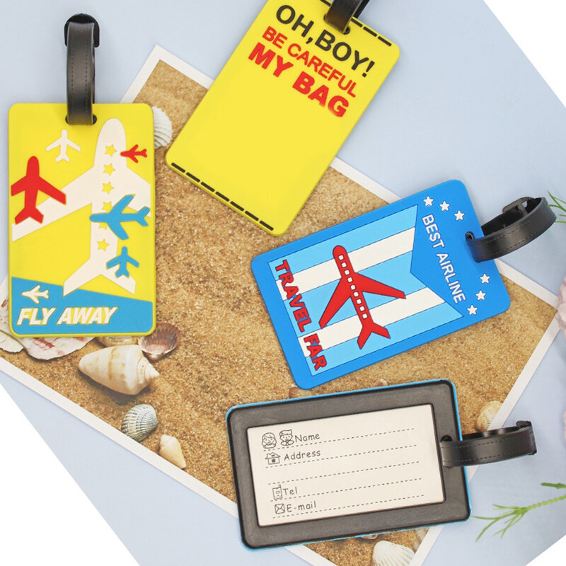 ПВХ бирка для багажа, чехол для карточки, этикетки для посадки, сумка, подвеска, этикетки для доступа в путешествие, идентификационный адрес чемодана, подвесная бирка