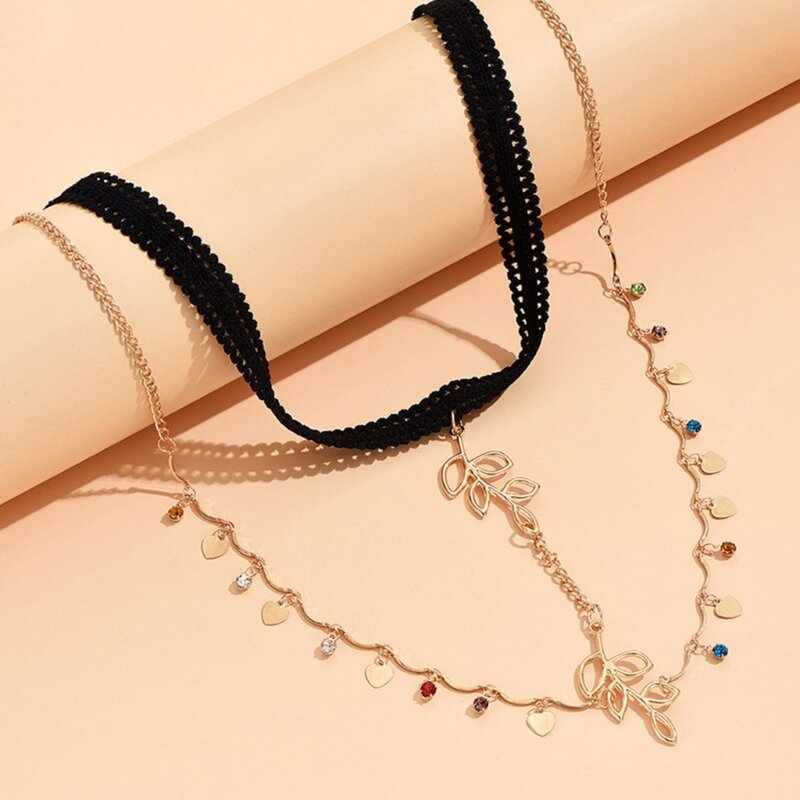 Golden Leaf Shape Rhinestone Thigh Chain Anti-slip Belt Chain Harness Summer Seaside Nightclub Leg Jewelry for Woman