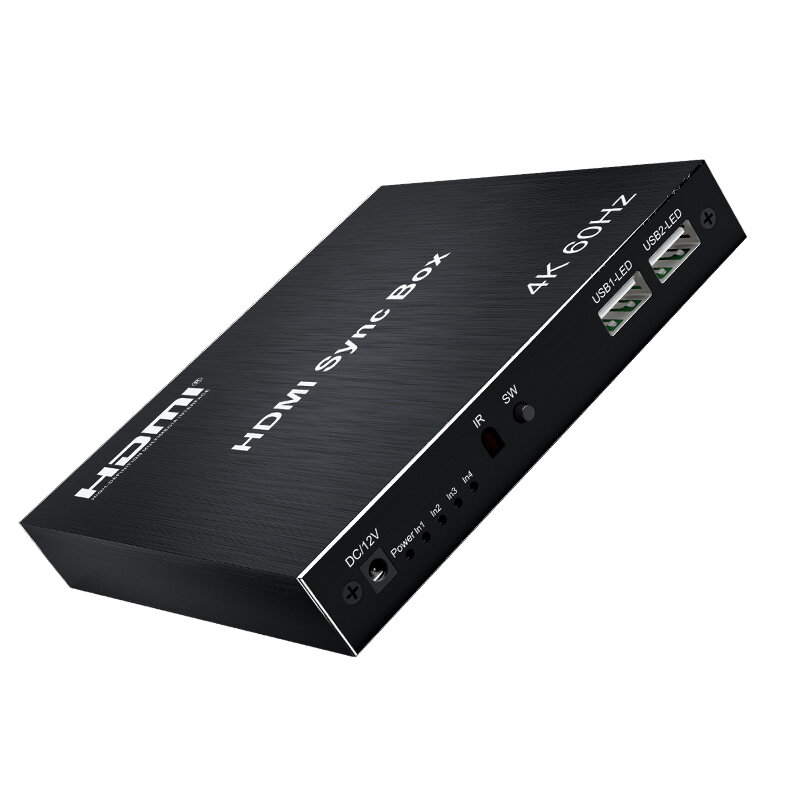 4K@60Hz Light Usb Black Hdmi Switcher Sync Box 4x1 HDMI video light synchronizer