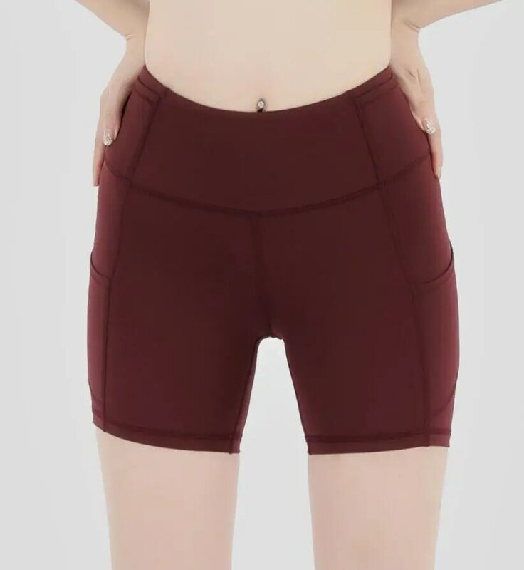 Mallas cortas ajustadas con más bolsillos para mujer, leggings cortos de 6 pulgadas, 4-XS, 6-S, 8-M, 10-L, 12-XL, 7 colores, novedad