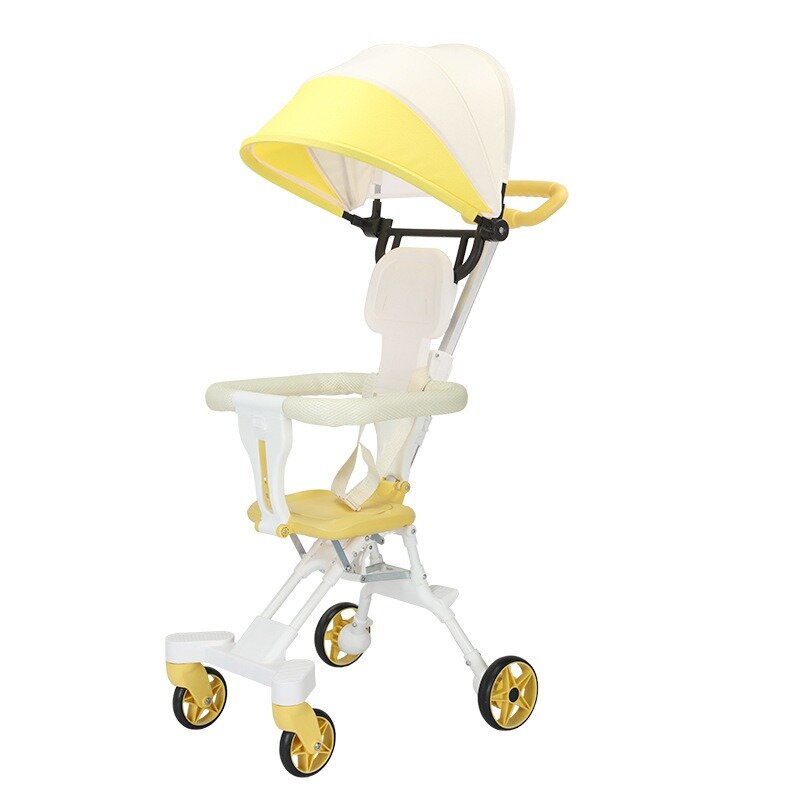 Односторонняя складная детская коляска, двухсторонняя прогулочная коляска с высоким обзором, легкая четырехколесная детская коляска