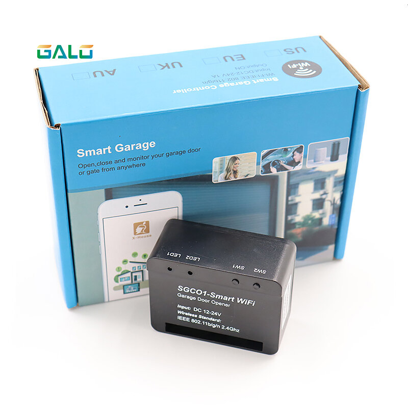 Smart WiFi Garage Door Opener Controller, APP Remote Control from Anywhere, No Hub Needed, History Record/Set Timer/Schedule