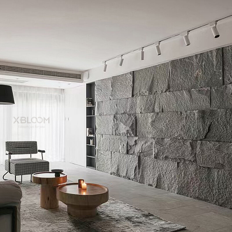 石のパターンを覆う3D壁,リビングルームの装飾用の高シミュレーション石の壁パネル,30cm,4ユニット