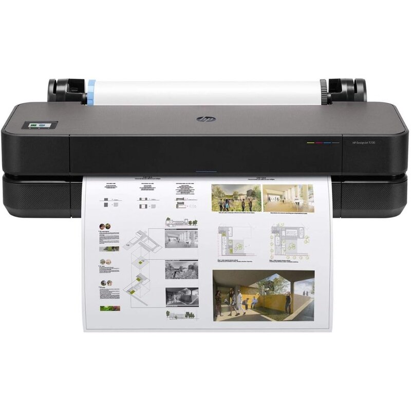 Цветной принтер широкоформатного 24-дюймового плоттера DesignJet T230, в комплект входит