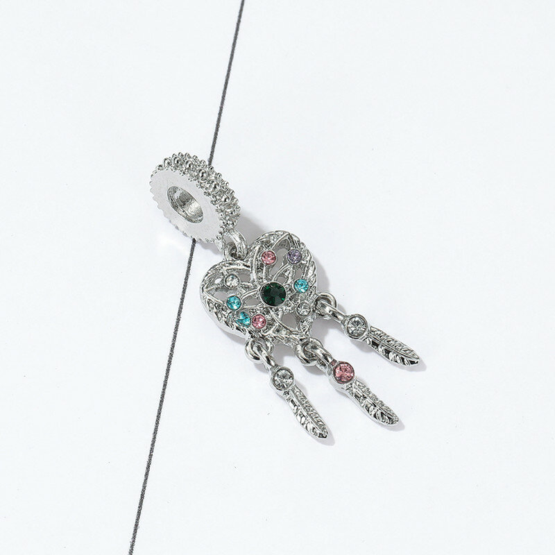 1Pcs New Cute Dream Catcher Pendant Suitable for Charm Bracelet Necklace Accessory Women DIY Jewelry Making Gifts ﻿