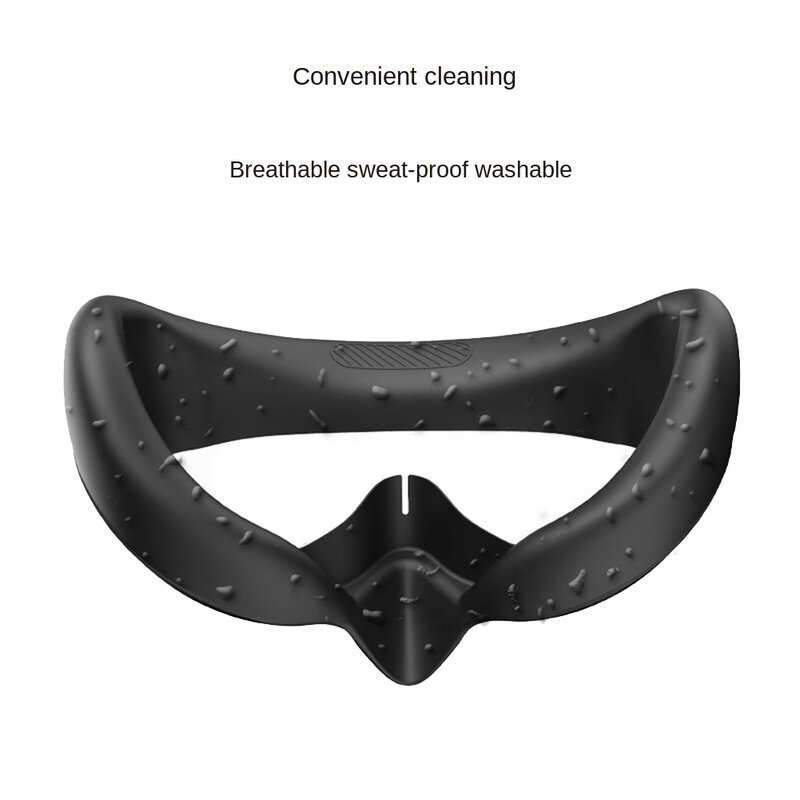 Силиконовая сменная маска для глаз для Pico 4, защитный чехол, маска от пота, аксессуары для очков VR (черный)