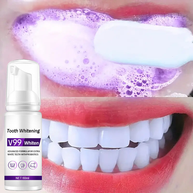 Mousse V99 Toothpaste Teeth Cleaning Effective Whitening Toothpaste Yellow Teeth Removing Tooth Stain Oral Cleaning Product 60ml