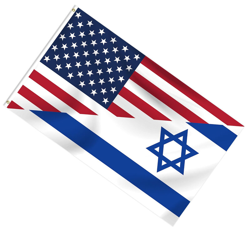 USA i Izrael flaga do ogrodu dwustronne żywe kolory flagi Izraela na prezent na zewnątrz