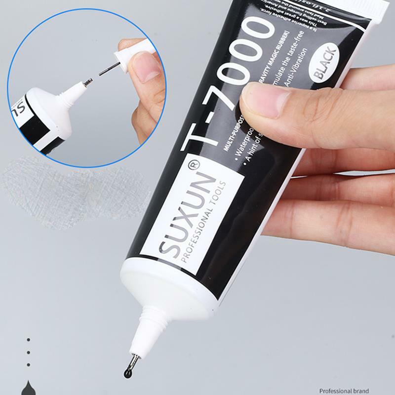 Adhesivo de reparación de pegamento T7000, adhesivo de contacto negro con aplicador de precisión, para pantalla de teléfono móvil y tableta, 15/25/50/110ML