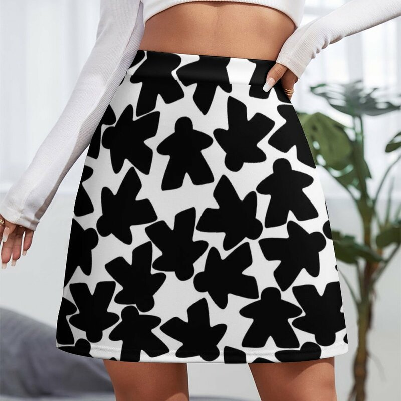 Meeple are people too - black Mini Skirt Women's summer skirt cosplay outfit korean style