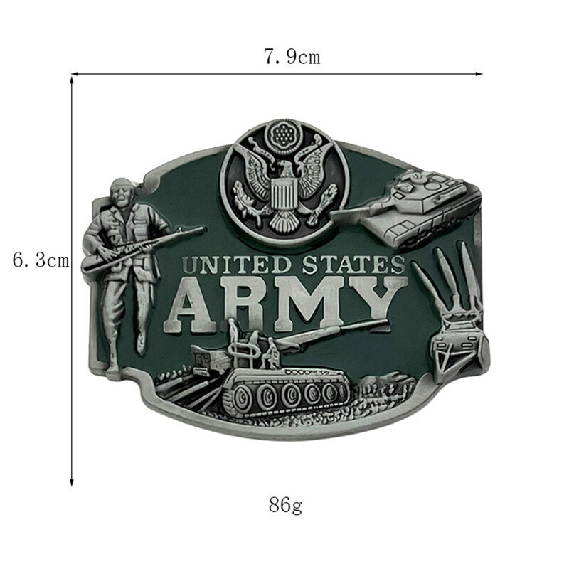 United States Army belt buckle tank Western style Europe American