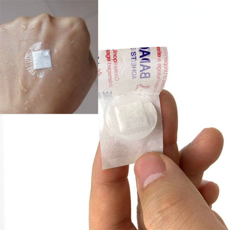100 szt. Wodoodporna bandażowa opaska na ranę przezroczysta sterylna taśma klejąca bandaż na pierwszą taśmę mocującą