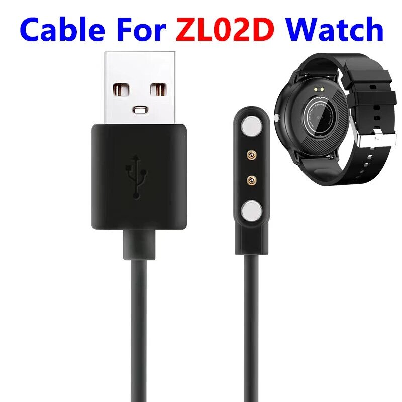 1M/3.3ft Usb Oplader Voor Zl02d Smart Watch Snel Opladen Kabel Cradle Dock Power Adapter Zl02d Smart Watch Accessoires