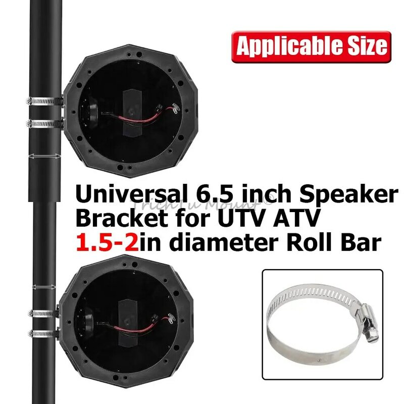 Boîtier de haut-parleur UTV RL 1.5 ", pinces 6.5-2", compatible avec ycin is RZR 1000 XP, accessoires Can-am Maverick Bery Teyrx bal 37