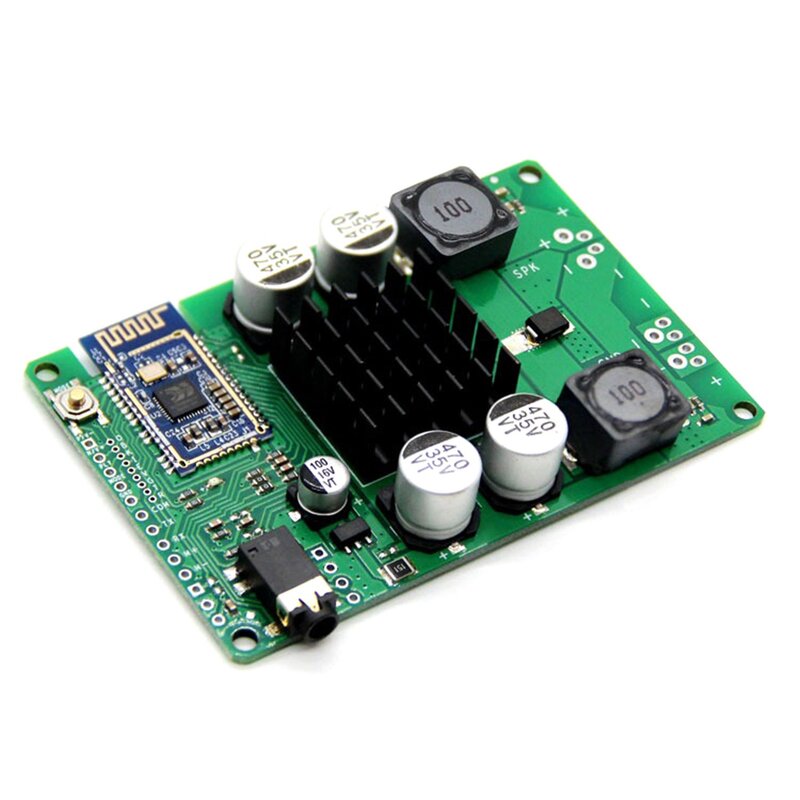 Placa amplificadora Bluetooth 5,0 con puerto serie para cambiar el nombre, módulo estéreo Mono, Amplificador estéreo inalámbrico, AUX, 80/100W