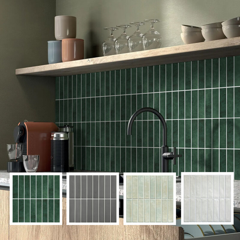 Panel de pared decorativo 3D, Pegatina autoadhesiva, antisalpicaduras, impermeable, para cocina y baño