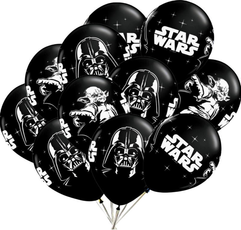 12 buah 12 inci balon lateks Star Wars dekorasi pesta ulang tahun mainan Globo bayi Yoda untuk anak-anak perlengkapan pesta Baby Shower anak laki-laki
