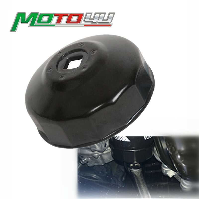 MOTO4U-Flute Oil Filter Cap Wrench, Ferramenta de soquete de remoção, 3-8 Polegada Drive, 68mm, 65mm, 64mm