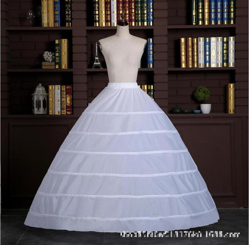Nowa 6-kołowa Super bufiasta suknia ślubna krynolinowa podszewka występ na scenie ślubna Lolita regulowana suknia ślubna