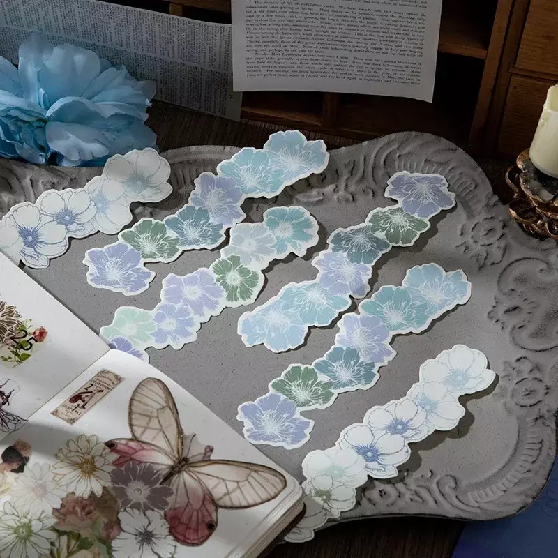 36Sheets papierowy materiał koronkowa kolekcja kwiatowa podkładki do pisania tło dekoracyjne podręcznik wycinany 18*5cm
