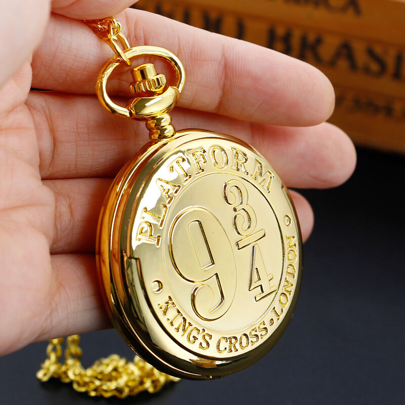 Relógio de bolso quartzo dourado para homens e mulheres, colar vintage, luxo, venda quente