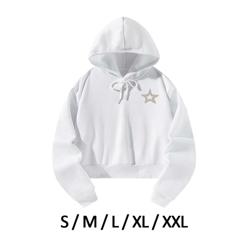 Drawstring Hooded Pullover Fashionable Casual Costume Sportswear Women's Clothing for Running Street Shopping Travel Party