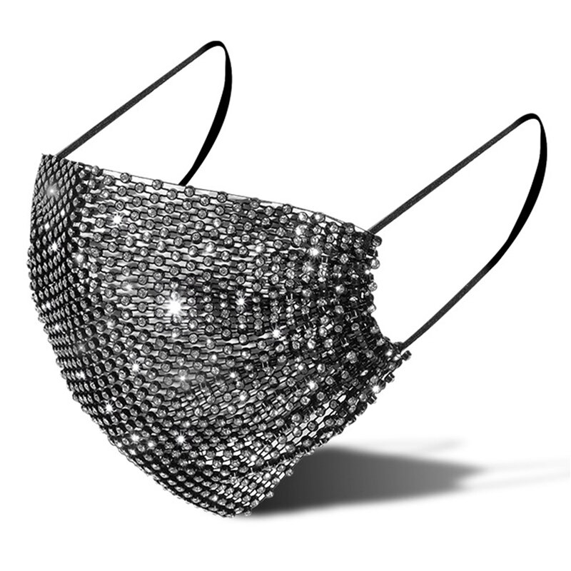 Nieuwe Sprankelende Strass Mondmasker Voor Vrouwen Herbruikbare Mode Maskers Gezicht Bandana Decor Bling Crystal Mask Party Sieraden