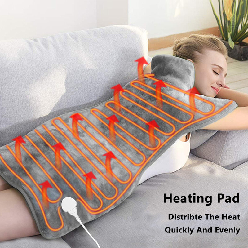 94*56cm Electric Blanket 120W Heating Pad Crystal Velvet Electric Heating Mat For Back Neck Shoulder Body Pain Relieve EU UK US