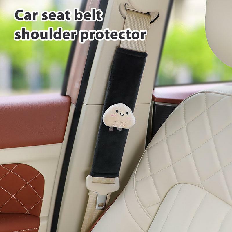 Cojín de cinturón de seguridad con forma de pan tostado, almohadilla de hombro, lindo Protector de cinturón de seguridad, fundas de dibujos animados, cómodo para coche