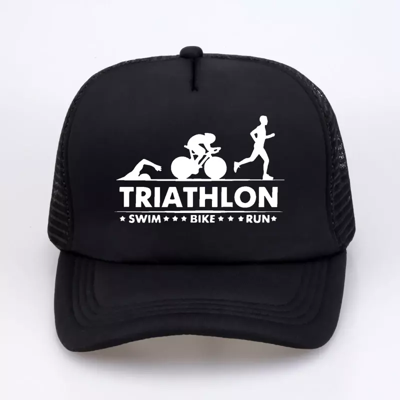 Topi olahraga Triathlon, topi Baseball dapat disesuaikan anak laki-laki baru bernapas jaring olahraga Triathlon Musim Panas Golf ayah gorras